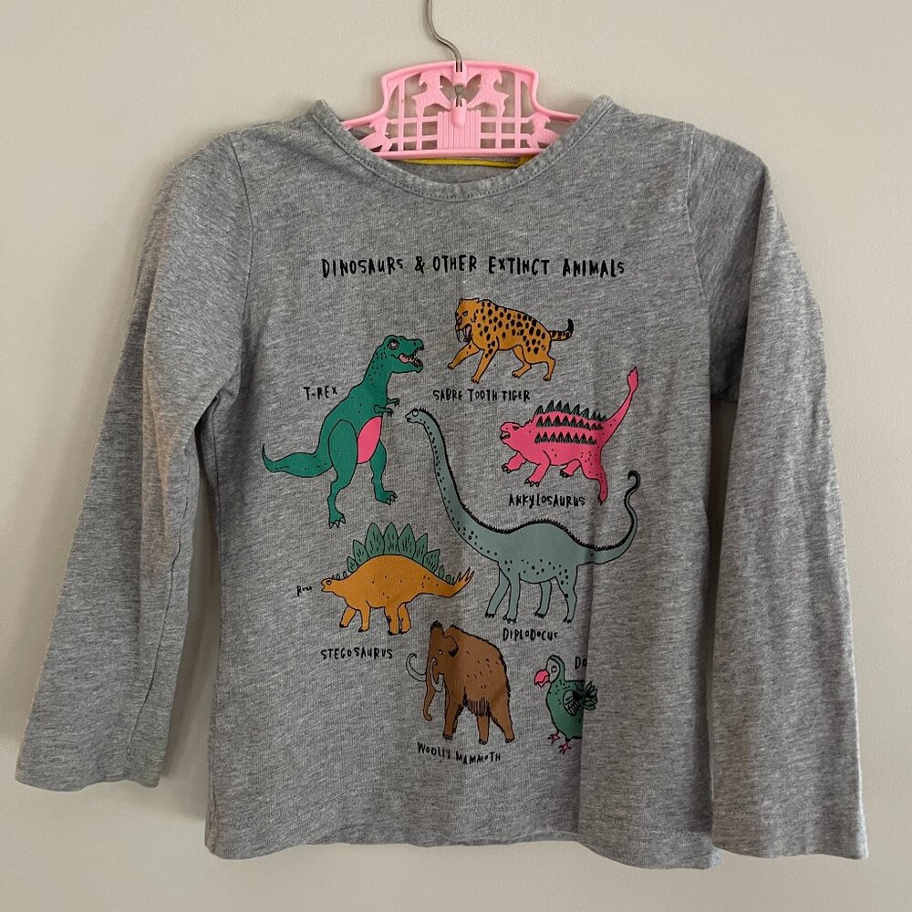 MINI BODEN girls Dinosaur T-Shirt (3-4Y)